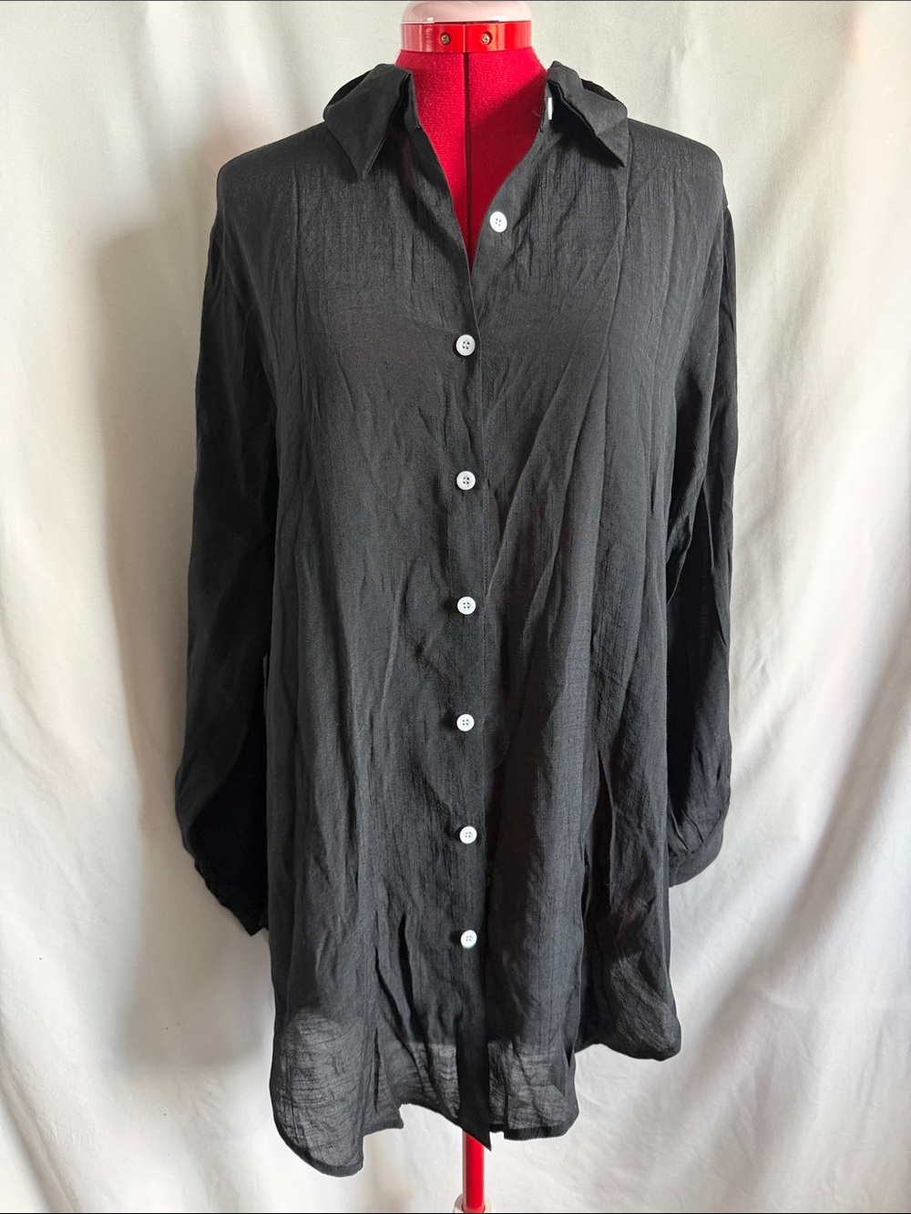 Classic Black Button-Down Shirt - Women